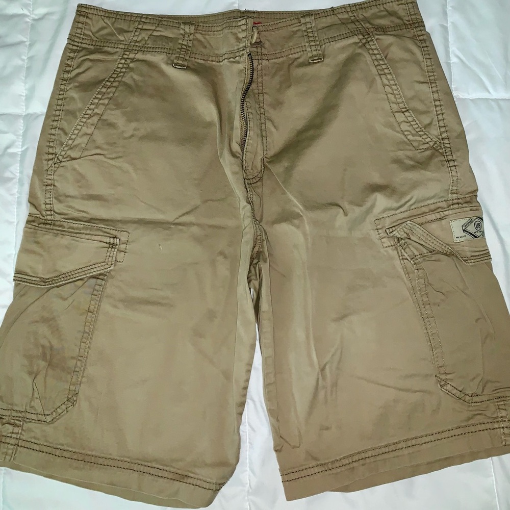 UNIONBAY Tan Cargo Shorts Relaxed Fit Cotton Blend